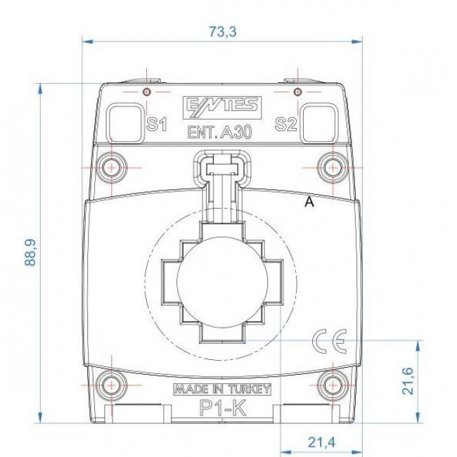 Μετασχηματιστής Έντασης 200/5A ENT.A30 M4140 ENTES