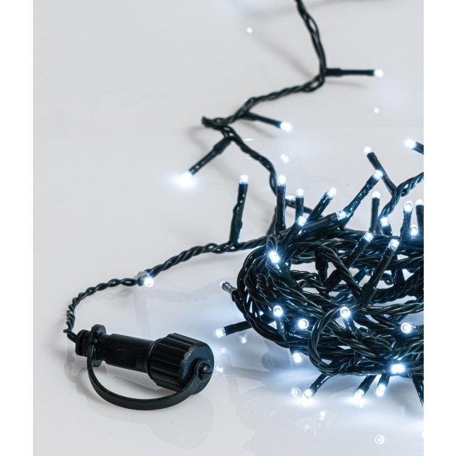 Σειρά Με 200 Λαμπάκια LED Λευκά Πράσινο Καλώδιο Και Πρόγραμμα