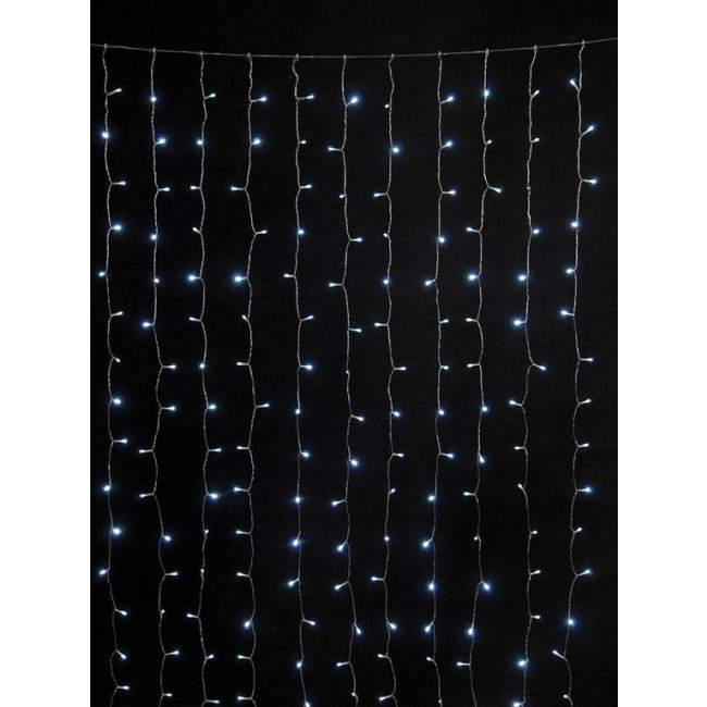 Βροχή Με 740 Θερμά LED Συμμετρική Διάφανο Καλώδιο Επεκτάσιμη