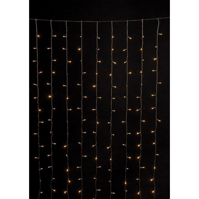 Βροχή Με 740 Θερμά LED Συμμετρική Διάφανο Καλώδιο Επεκτάσιμη