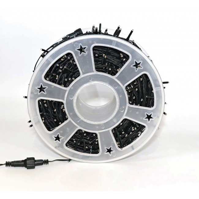 Σειρά Με 500 Λαμπάκια LED Λευκά Πράσινο Καλώδιο Και Πρόγραμμα