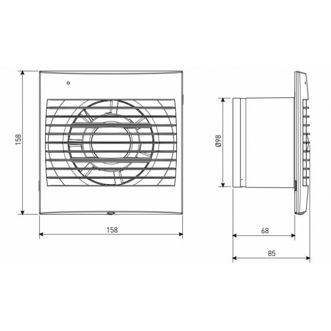 Εξαεριστήρας Μπάνιου Για Σωλήνα 100mm Λευκός DECOR 100 C S&P