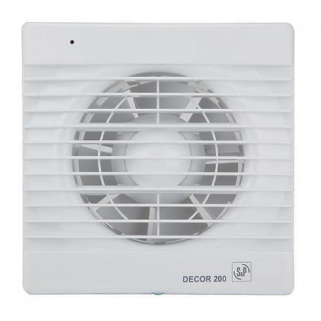 Εξαεριστήρας Μπάνιου Για Σωλήνα 120mm Λευκός DECOR 200 C S&P