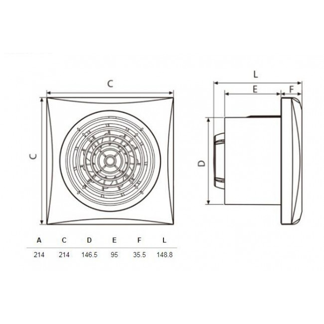 Εξαεριστήρας Μπάνιου Για Σωλήνα 150mm Λευκός SILENT 300 CZ PLUS S&P
