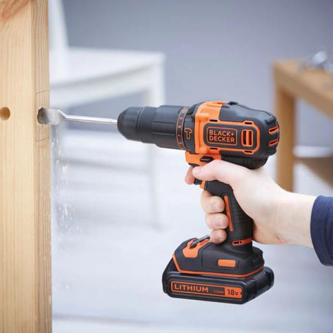 Δραπανοκατσάβιδο Κρουστικό 18V 1.5Ah BDCHD18-QW BLACK&DECKER