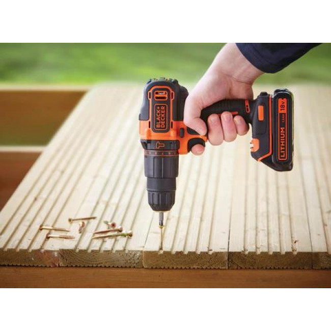 Δραπανοκατσάβιδο Κρουστικό 18V 1.5Ah BDCHD18-QW BLACK&DECKER