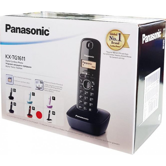 Τηλέφωνο Ασύρματο Μαύρο KX-TG1611GRH PANASONIC
