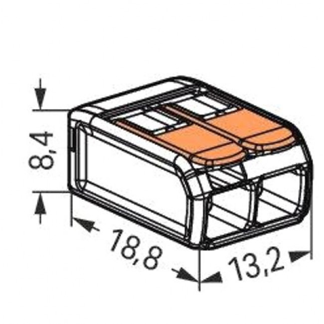 Κάπς Καλωδίων Έως 4mm² Καλώδιο 221-412 WAGO