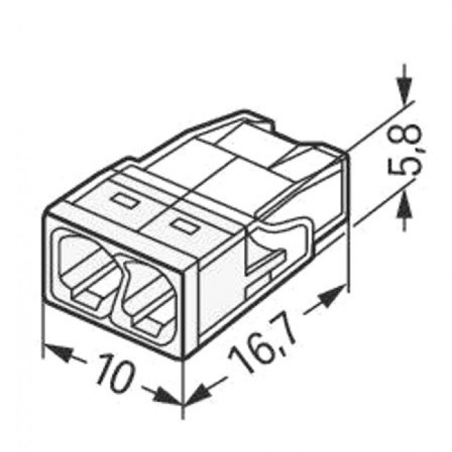 Κάπς Καλωδίων Έως 2.5mm² Καλώδιο 2273-202 WAGO