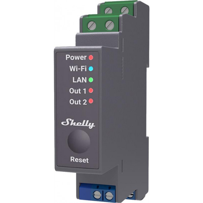 Ασύρματη Μονάδα Ράγας 2 Εξόδων Pro 2 SHELLY