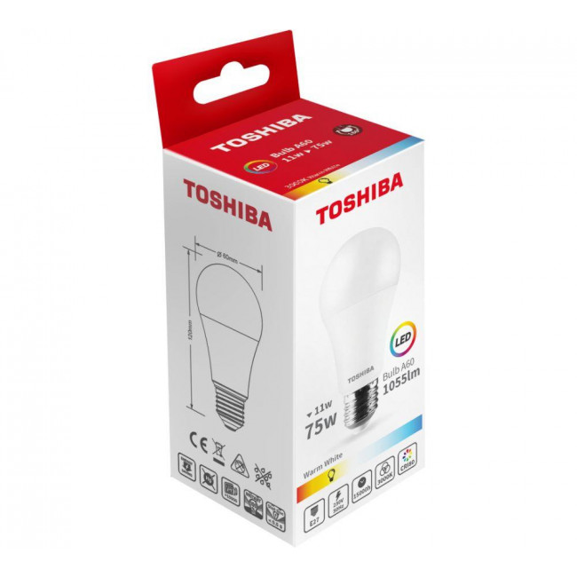 Λάμπα LED Κλασική 11W E27 3000k 230V TOSHIBA