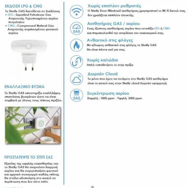Ανιχνευτής Υγραερίου Wi-Fi Gas LPG SHELLY