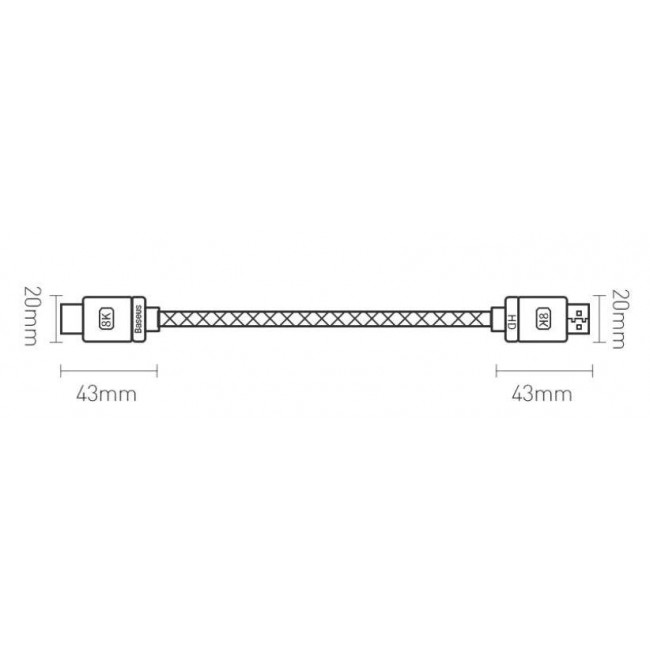 Καλώδιο HDMI 48Gbps 1m V2.1 CAKGQ-J01 BASEUS