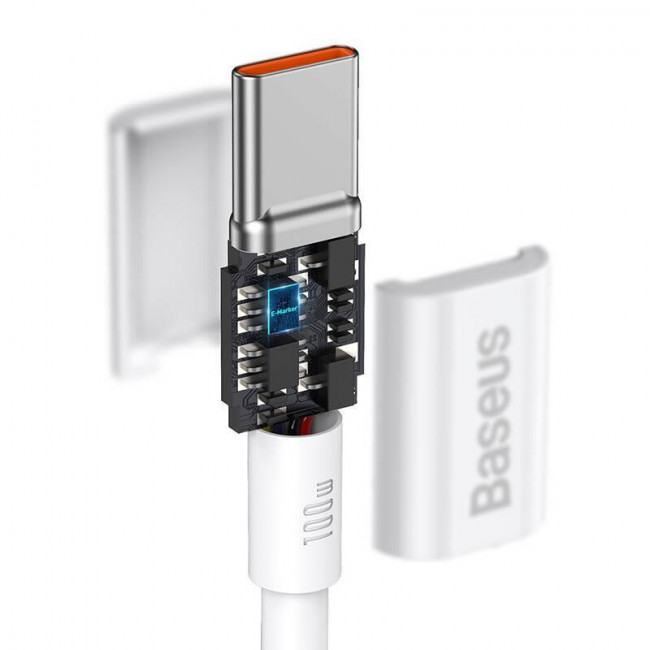 Καλώδιο Φόρτισης USB TypeC Σε TypeC 2m Λευκό CATYS-C02 BASEUS