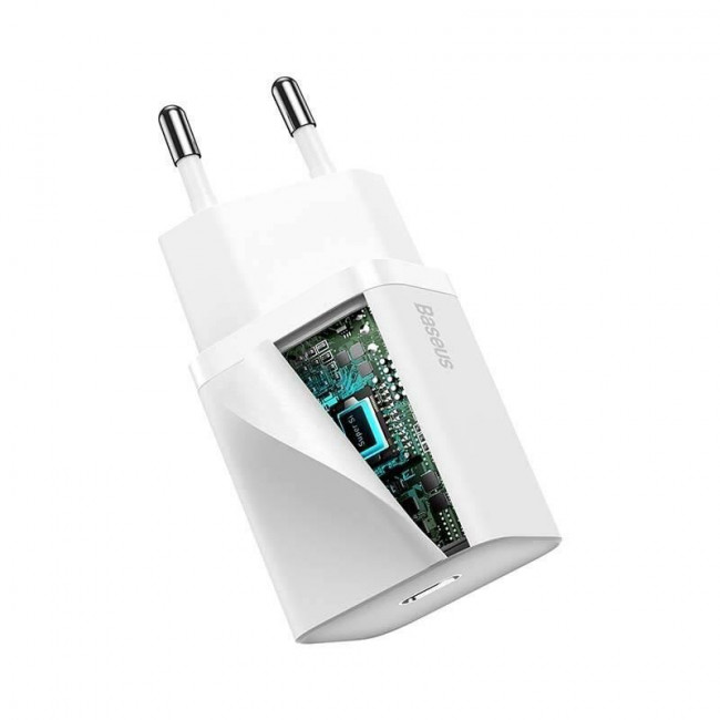 Φορτιστής Τοίχου USB TypeC 20W Λευκό CCSUP-B02 BASEUS