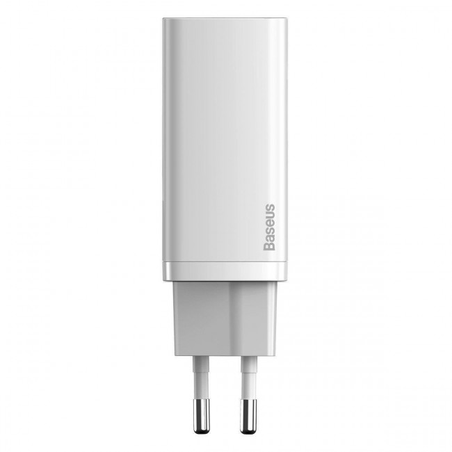 Φορτιστής Τοίχου USB TypeA+C 65W Λευκό CCGAN2L-B02 BASEUS