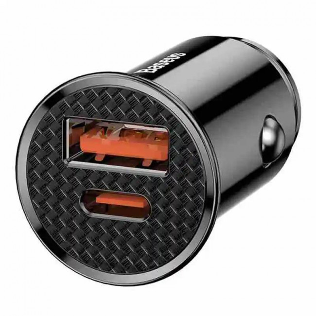 Φορτιστής Αυτοκινήτου USB TypeA+C Γκρι CCALL-YS01 BASEUS