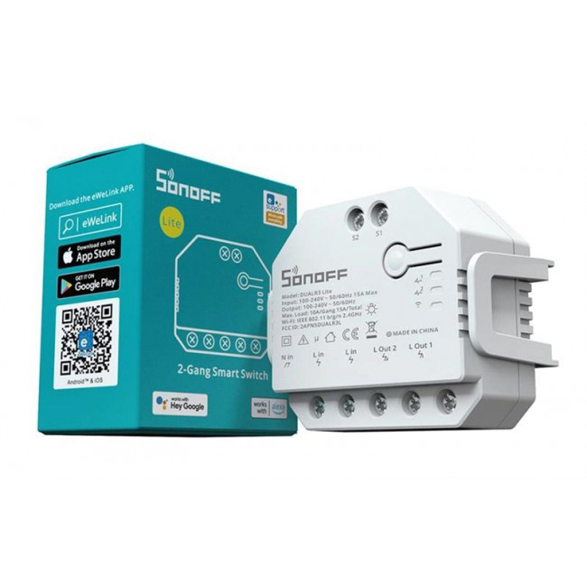 Διακόπτης Wi-Fi 2 Εξόδων DUALR3-LITE SONOFF