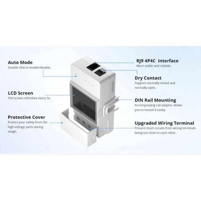 Διακόπτης Wi-Fi Θερμοκρασίας Και Υγρασίας THR320D SONOFF