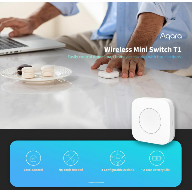 Έξυπνο Μπουτόν Ελέγχου Zigbee T1 AQARA