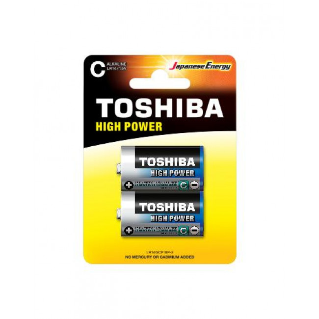 Μπαταρία Αλκαλική LR14 C (Blister 2τμχ) High Power TOSHIBA