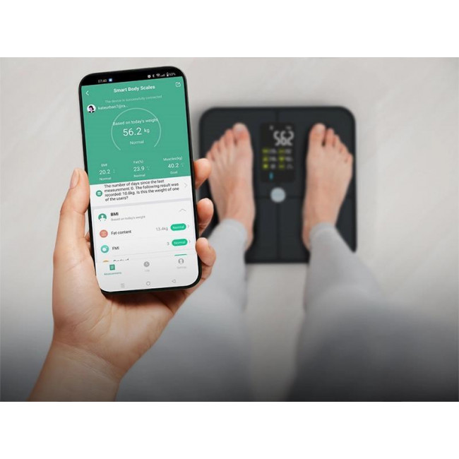 Ζυγαριά Σώματος Smart 180kg Μαύρο BS2S AENO