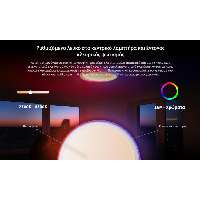 Πλαφονιέρα Zigbee LED 40W RGB+Tunable White Λευκό T1M AQARA
