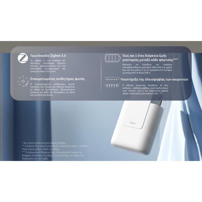 Μηχανισμός Κουρτίνας Ράβδου Zigbee E1-ROD AQARA