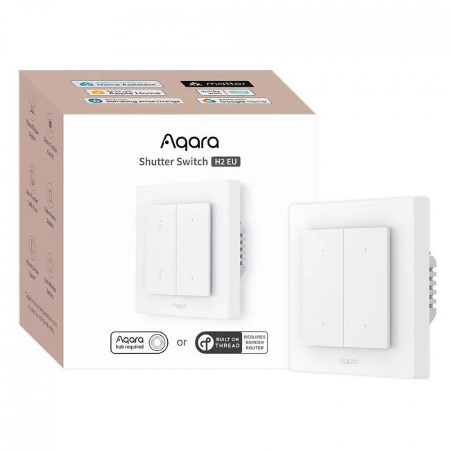 Διακόπτης Ρολών Zigbee&Thread H2 ΛΕΥΚΟ AQARA