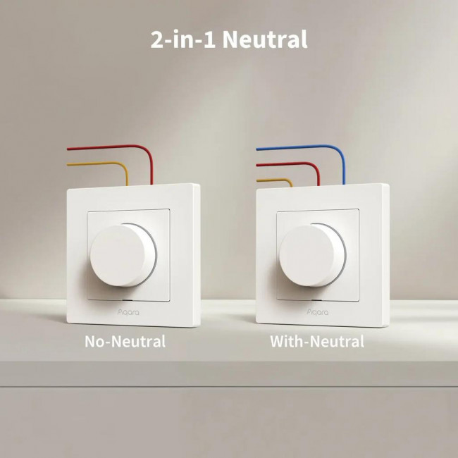 Διακόπτης Dimmer Zigbee,Bluetooth & Thread Λευκό H2 AQARA