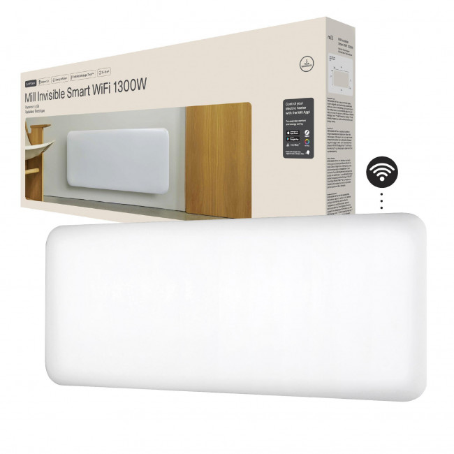 Θερμαντικό Πάνελ 1300W Με W-Fi Και Οθόνη LED Λευκό PA1300WIFI4 MILL