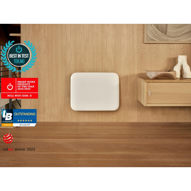 Θερμαντικό Πάνελ 400W Με W-Fi Και Οθόνη LED Λευκό PA400WIFI4 MILL