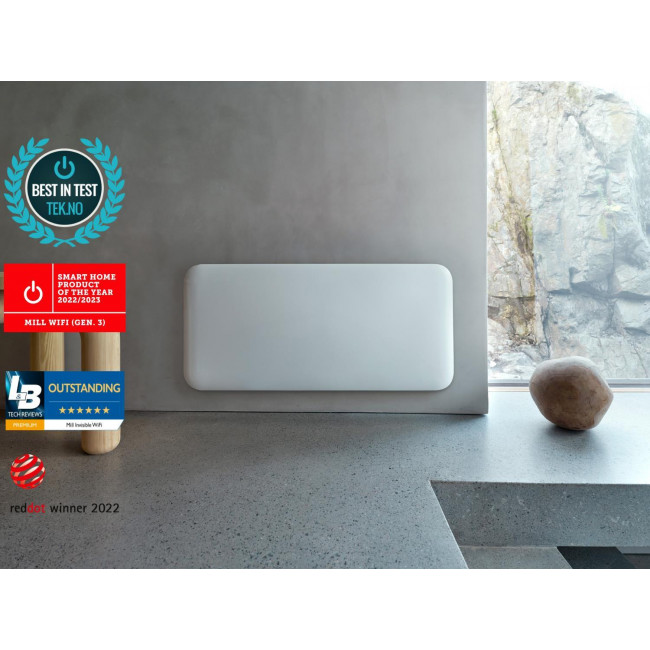 Θερμαντικό Πάνελ 900W Με W-Fi Και Οθόνη LED Λευκό PA900WIFI3MP MILL