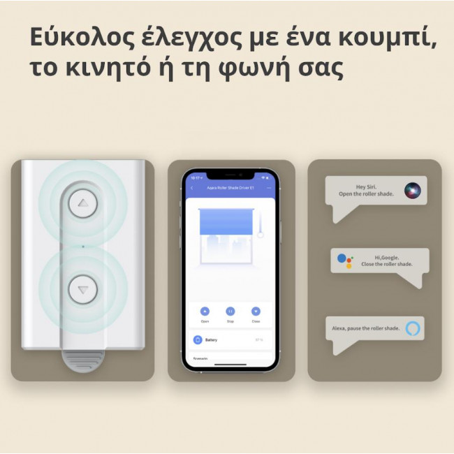 Μηχανισμός Ρολοκουρτίνας Με Κορδόνι Zigbee E1 AQARA