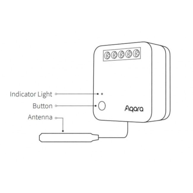 Διακόπτης Ενδιάμεσος Zigbee 1 Εξόδου T1 AQARA