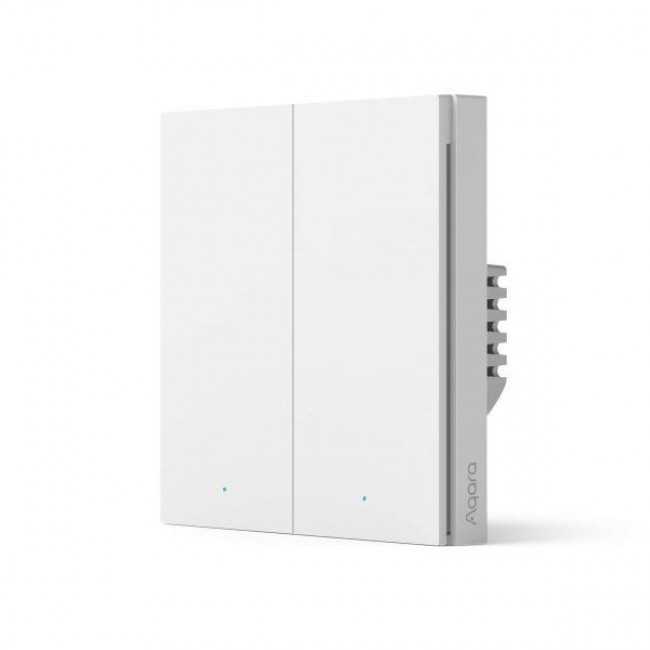 Διακόπτης Zigbee 2 Εξόδων Λευκό Με Ουδέτερο H1 AQARA