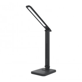 Φωτιστικό Γραφείου LED 6W 3000-5000K Μαύρο Με USB Και Wireless Φορτιστή 0-311 ADELEQ