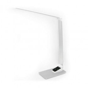 Φωτιστικό Γραφείου LED 9.5W 2700-6000K Ασημί Με USB Και Wireless Φορτιστή 0-966 ADELEQ
