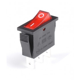 Διακόπτης Rocker ON-OFF Με Λυχνία Μαύρο 250V 11-05 ADELEQ