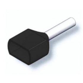 Ακροχιτώνιο Με Μόνωση Διπλό Μαύρο 2Χ1.50mm²