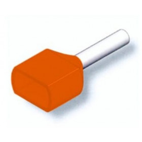 Ακροχιτώνιο Με Μόνωση Διπλό Πορτοκαλί 2x4mm²