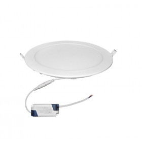 Πάνελ LED Χωνευτό 18W 6300K Στρογγυλό Λευκό 21-018100 ADELEQ