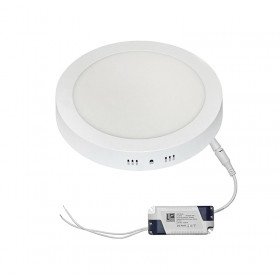 Πάνελ LED Επίτοιχο 18W 6300K Στρογγυλό D220mm 120° Λευκό
