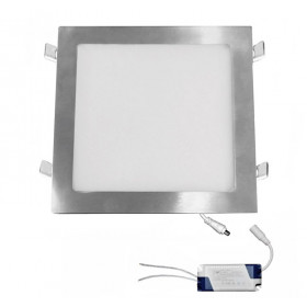 Πάνελ LED Χωνευτό 25W 3000K Τετράγωνο Ασημί 21-025206600 ADELEQ