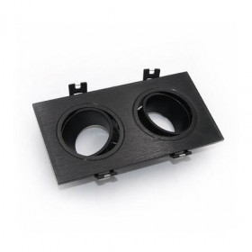 Σποτ Χωνευτό Δίφωτο GU10 Μαύρο Κινητό 21-04701261 ADELEQ