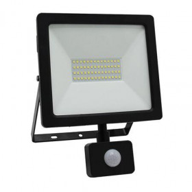 Προβολέας LED 50W 4100k Με Ανιχνευτή Κίνησης Μαύρο IP65 230V ADELEQ