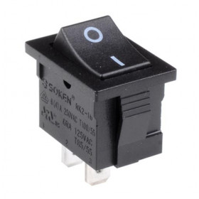 Διακόπτης Rocker ON-OFF Mini Μαύρο 250V RK2-16 SOKEN