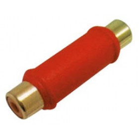RCA Adaptor Πλαστικό Επίχρυσο Θηλυκό Σε RCA Θηλυκό Κόκκινο RA311G UNI