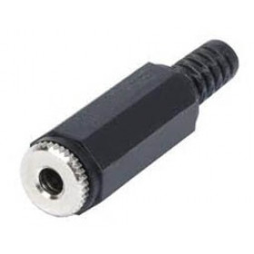 Βύσμα 3.5mm² Θηλυκό Stereo Μαύρο XJ-H003D LZ