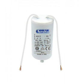 Πυκνωτής Μονίμου Λειτουργίας 5 μF 450V Με Καλώδιο CVF150 COMAR